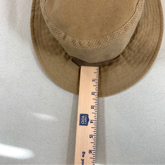 Aussie Chiller Soak Me Suede Light Brown Perforated Outback Outdoor Hat Cap - Picture 4 of 8